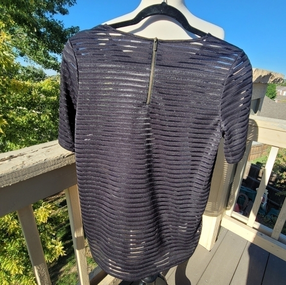 HALOGEN SHEER STRIPED SHIRT, SZ SMALL - Picture 7 of 9